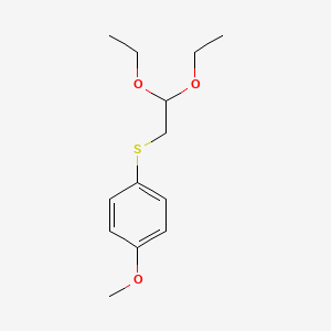 molecular formula C13H20O3S B3167396 (2,2-Diethoxyethyl)(4-methoxyphenyl)sulfane CAS No. 91906-21-7