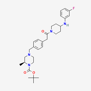 (S)-tert-butyl 4-(4-(2-(4-((3-fluorophenyl)amino)piperidin-1-yl)-2-oxoethyl)benzyl)-2-methylpiperazine-1-carboxylate