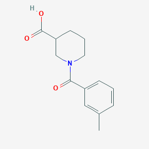 molecular formula C14H17NO3 B3167667 1-(3-Methylbenzoyl)piperidine-3-carboxylic acid CAS No. 923676-22-6