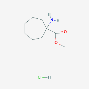 molecular formula C9H18ClNO2 B3167676 Methyl 1-aminocycloheptanecarboxylate hydrochloride CAS No. 92398-50-0