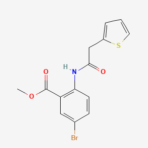molecular formula C14H12BrNO3S B3167685 Methyl 5-bromo-2-(2-(thiophen-2-yl)acetamido)benzoate CAS No. 924134-98-5