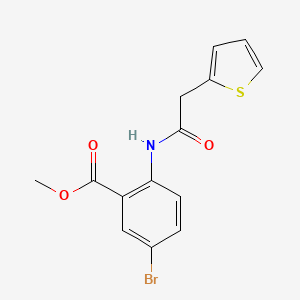 Methyl 5-bromo-2-(2-(thiophen-2-yl)acetamido)benzoate