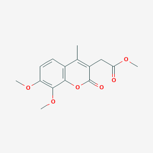 molecular formula C15H16O6 B3167747 methyl 2-(7,8-dimethoxy-4-methyl-2-oxo-2H-chromen-3-yl)acetate CAS No. 924803-62-3
