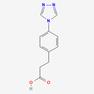 molecular formula C11H11N3O2 B3167775 3-[4-(4H-1,2,4-triazol-4-yl)phenyl]propanoic acid CAS No. 924861-83-6
