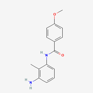 molecular formula C15H16N2O2 B3167932 N-(3-Amino-2-methylphenyl)-4-methoxybenzamide CAS No. 926211-27-0