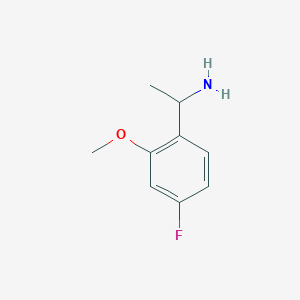 molecular formula C9H12FNO B3167947 1-(4-Fluoro-2-methoxyphenyl)ethan-1-amine CAS No. 926216-32-2