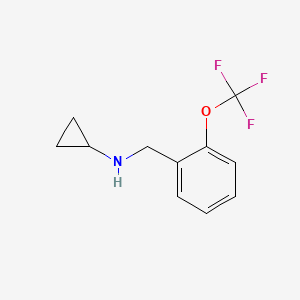 N-{[2-(Trifluoromethoxy)phenyl]methyl}cyclopropanamine