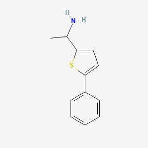 molecular formula C12H13NS B3168318 1-(5-Phenylthiophen-2-yl)ethan-1-amine CAS No. 927802-47-9