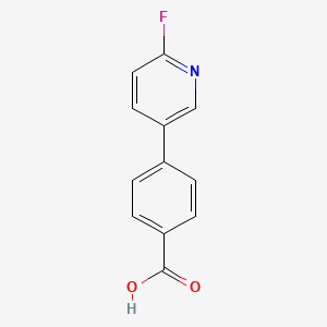 molecular formula C12H8FNO2 B3168389 4-(6-Fluoro-3-pyridinyl)benzoic acid CAS No. 928658-24-6