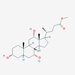 molecular formula C25H42O5 B031685 3alpha,7alpha,12alpha-Trihydroxy-5alpha-cholan-24-oic acid Methyl ester CAS No. 861-83-6