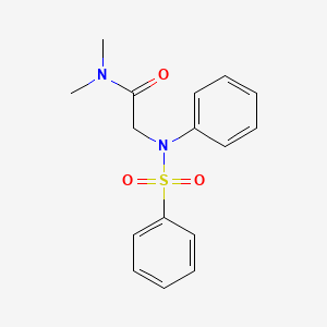 molecular formula C16H18N2O3S B3168541 N,N-dimethyl-2-(N-phenylbenzenesulfonamido)acetamide CAS No. 93019-80-8