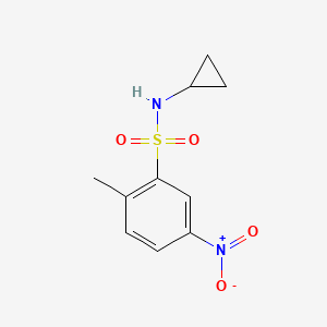 molecular formula C10H12N2O4S B3168644 N-cyclopropyl-2-methyl-5-nitrobenzenesulfonamide CAS No. 931882-97-2