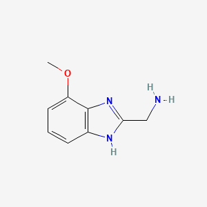 molecular formula C9H11N3O B3168710 (7-Methoxy-1H-benzo[d]imidazol-2-yl)methanamine CAS No. 93227-24-8