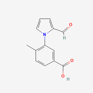 molecular formula C13H11NO3 B3168715 3-(2-formyl-1H-pyrrol-1-yl)-4-methylbenzoic acid CAS No. 932276-14-7