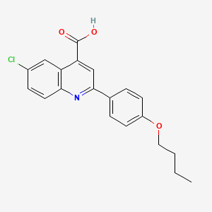 2-(4-Butoxyphenyl)-6-chloroquinoline-4-carboxylic acid