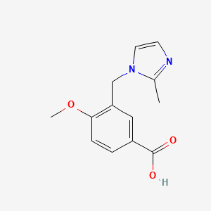 4-methoxy-3-[(2-methyl-1H-imidazol-1-yl)methyl]benzoic acid