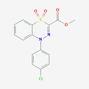 methyl 1-(4-chlorophenyl)-1H-4,1,2-benzothiadiazine-3-carboxylate 4,4-dioxide