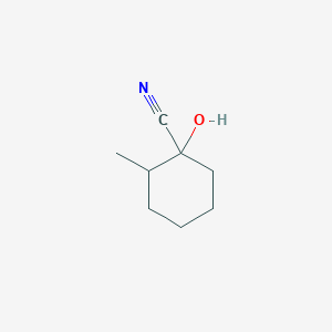 molecular formula C8H13NO B3168789 1-Hydroxy-2-methylcyclohexane-1-carbonitrile CAS No. 933-35-7