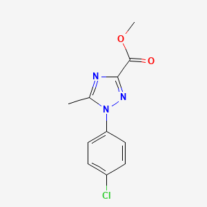 molecular formula C11H10ClN3O2 B3168828 methyl 1-(4-chlorophenyl)-5-methyl-1H-1,2,4-triazole-3-carboxylate CAS No. 933221-18-2