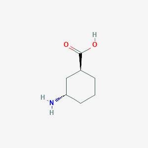 molecular formula C7H13NO2 B3168838 (1S,3S)-3-Aminocyclohexanecarboxylic acid CAS No. 933445-54-6