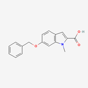 molecular formula C17H15NO3 B3168846 6-(Benzyloxy)-1-methyl-1H-indole-2-carboxylic acid CAS No. 933474-42-1
