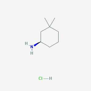 molecular formula C8H18ClN B3169124 (1R)-3,3-dimethylcyclohexan-1-amine hydrochloride CAS No. 934765-89-6