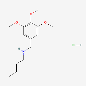 molecular formula C14H24ClNO3 B3169186 Butyl[(3,4,5-trimethoxyphenyl)methyl]amine hydrochloride CAS No. 935250-90-1