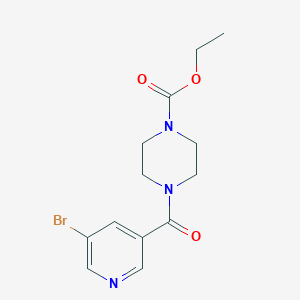 molecular formula C13H16BrN3O3 B316922 Ethyl 4-[(5-bromo-3-pyridinyl)carbonyl]-1-piperazinecarboxylate 