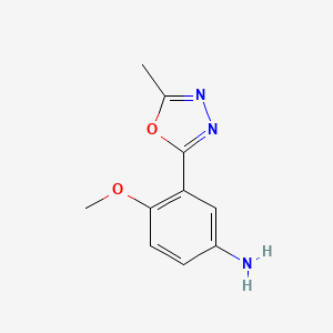 4-Methoxy-3-(5-methyl-1,3,4-oxadiazol-2-yl)aniline