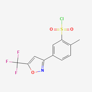 2-Methyl-5-[5-(trifluoromethyl)-3-isoxazolyl]benzenesulfonyl chloride
