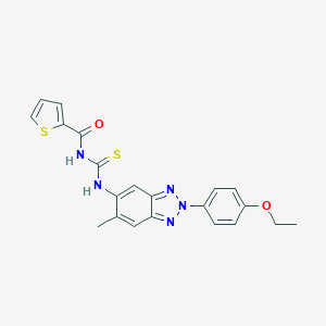 molecular formula C21H19N5O2S2 B316933 N-[2-(4-ethoxyphenyl)-6-methyl-2H-1,2,3-benzotriazol-5-yl]-N'-(2-thienylcarbonyl)thiourea 