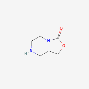 molecular formula C6H10N2O2 B3169346 Tetrahydro-1H-oxazolo[3,4-a]pyrazin-3(5H)-one CAS No. 937047-42-2