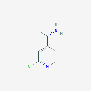 B3169375 (S)-2-Chloro-4-(1-amino)ethylpyridine CAS No. 937399-99-0