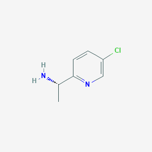 molecular formula C7H9ClN2 B3169382 (1s)-1-(5-chloro(2-pyridyl))ethylamine CAS No. 937400-05-0