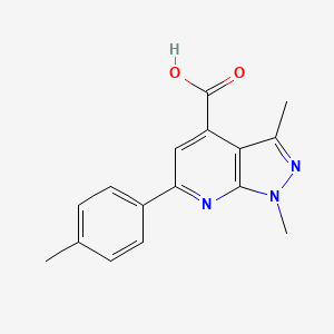B3169458 1,3-dimethyl-6-(4-methylphenyl)-1H-pyrazolo[3,4-b]pyridine-4-carboxylic acid CAS No. 937598-72-6
