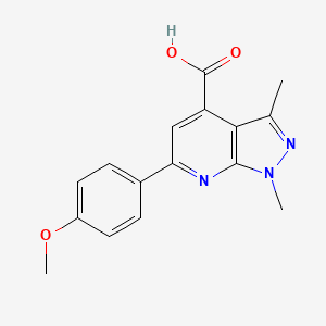 B3169462 6-(4-methoxyphenyl)-1,3-dimethyl-1H-pyrazolo[3,4-b]pyridine-4-carboxylic acid CAS No. 937598-82-8