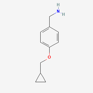 molecular formula C11H15NO B3169470 [4-(Cyclopropylmethoxy)phenyl]methanamine CAS No. 937599-27-4