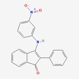 molecular formula C21H14N2O3 B3169534 3-[(3-nitrophenyl)amino]-2-phenyl-1H-inden-1-one CAS No. 937605-22-6