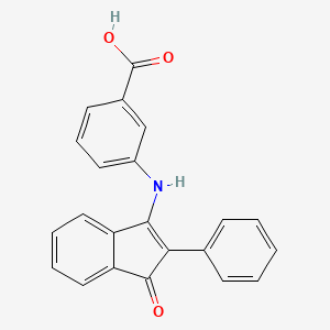 molecular formula C22H15NO3 B3169543 3-[(1-oxo-2-phenyl-1H-inden-3-yl)amino]benzoic acid CAS No. 937605-28-2