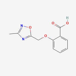 molecular formula C11H10N2O4 B3169732 2-[(3-Methyl-1,2,4-oxadiazol-5-yl)methoxy]benzoic acid CAS No. 937669-91-5