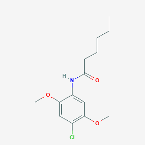 molecular formula C14H20ClNO3 B317001 N-(4-chloro-2,5-dimethoxyphenyl)hexanamide 