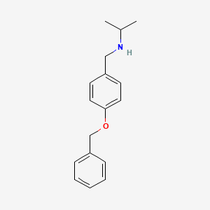 molecular formula C17H21NO B3170092 {[4-(Benzyloxy)phenyl]methyl}(propan-2-yl)amine CAS No. 940203-28-1