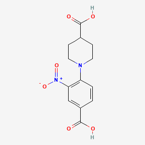 molecular formula C13H14N2O6 B3170321 3-Nitro-4-(4-carboxypiperidine)benzoic acid CAS No. 942474-55-7
