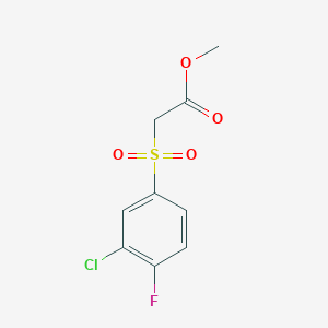 molecular formula C9H8ClFO4S B3170384 Methyl [(3-chloro-4-fluorophenyl)sulfonyl]acetate CAS No. 942905-03-5