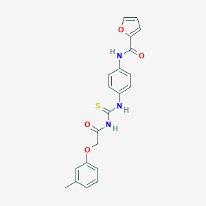 molecular formula C21H19N3O4S B317046 N-{4-[({[(3-methylphenoxy)acetyl]amino}carbothioyl)amino]phenyl}-2-furamide 