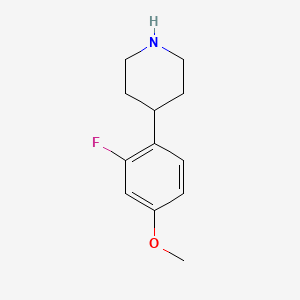molecular formula C12H16FNO B3170479 4-(2-Fluoro-4-methoxyphenyl)piperidine CAS No. 943917-19-9