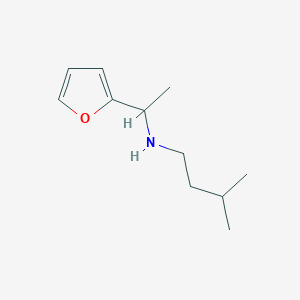 molecular formula C11H19NO B3170495 N-[1-(2-furyl)ethyl]-N-(3-methylbutyl)amine CAS No. 944126-50-5