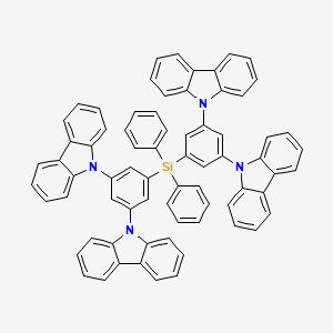 molecular formula C72H48N4Si B3170512 bis[3,5-di(9h-carbazol-9-yl)phenyl]diphenylsilane CAS No. 944465-42-3
