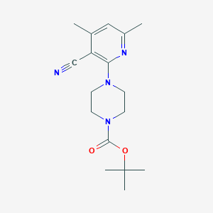 molecular formula C17H24N4O2 B3170817 Tert-butyl 4-(3-cyano-4,6-dimethylpyridin-2-yl)piperazine-1-carboxylate CAS No. 946385-45-1