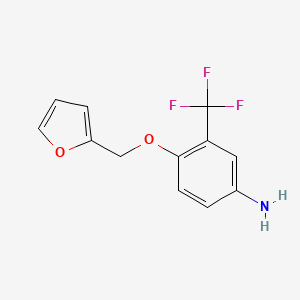 B3170997 4-(2-Furylmethoxy)-3-(trifluoromethyl)aniline CAS No. 946662-72-2